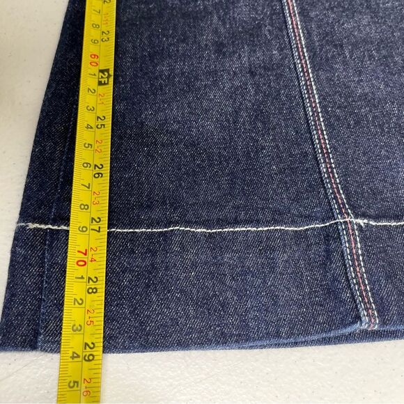 Pilcro Anthropologie High Rise Flare Blue Denim Jeans Contrast Stitch Women 24 P - Picture 14 of 16